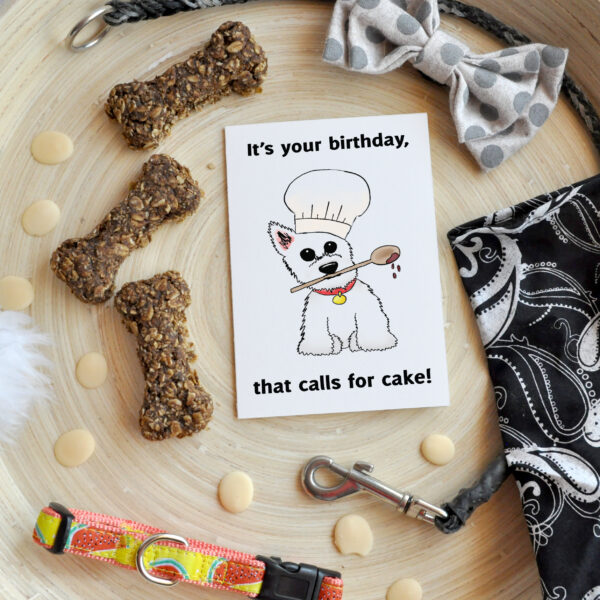 Westie Alf Birthday Chef Card