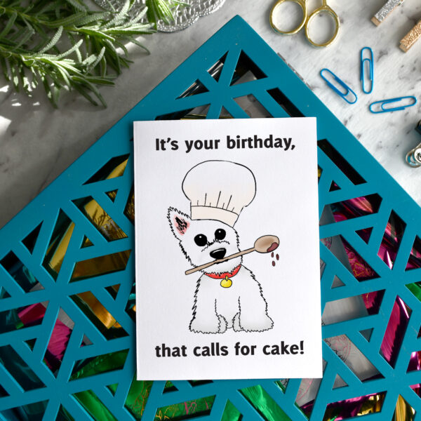 Westie Chef Birthday Card 3