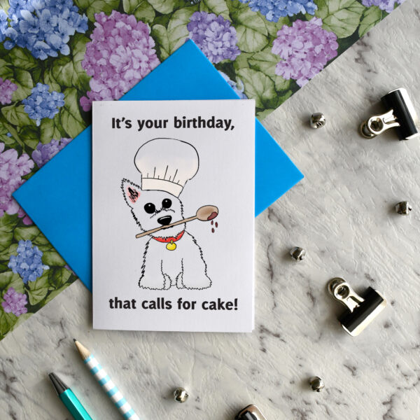 Westie Chef Birthday Card 4