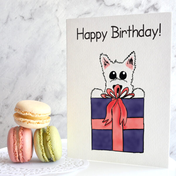 Westie Alf Present Birthday Card 2