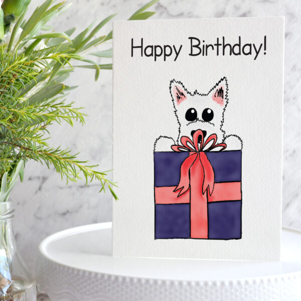 Westie Alf Present Birthday Card 3