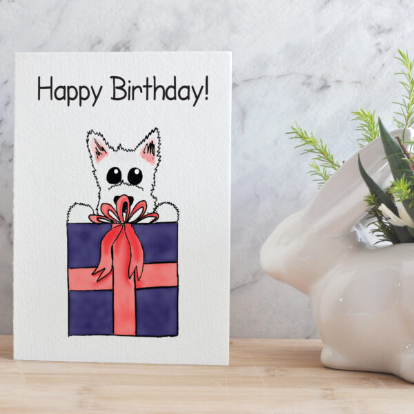 Westie Alf Present Birthday Card 4