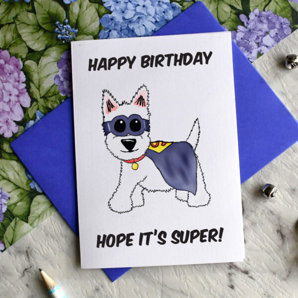 Westie Angus Super Birthday Card 1
