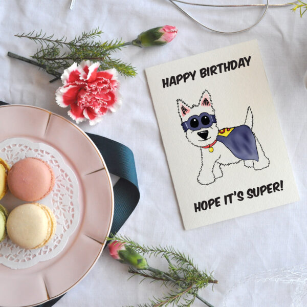 Westie Angus Super Birthday Card 2