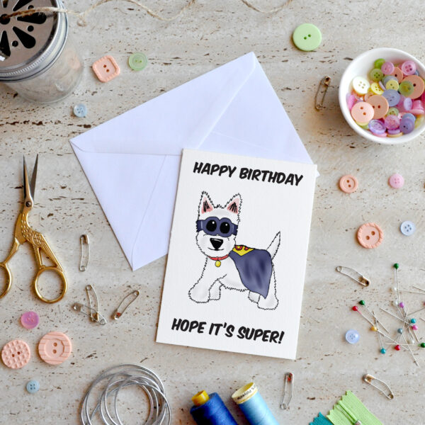 Westie Angus Super Birthday Card 5