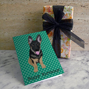 German Shepherd Ren Birthday Card 4