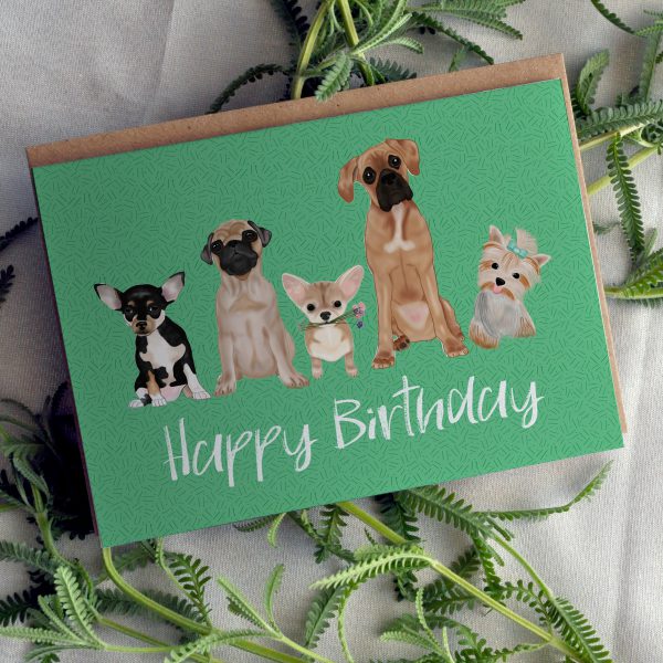 Multi Dog Birthday Card