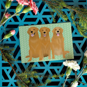 Golden Retrievers Alfie Hugo Maisie Green General Card 2