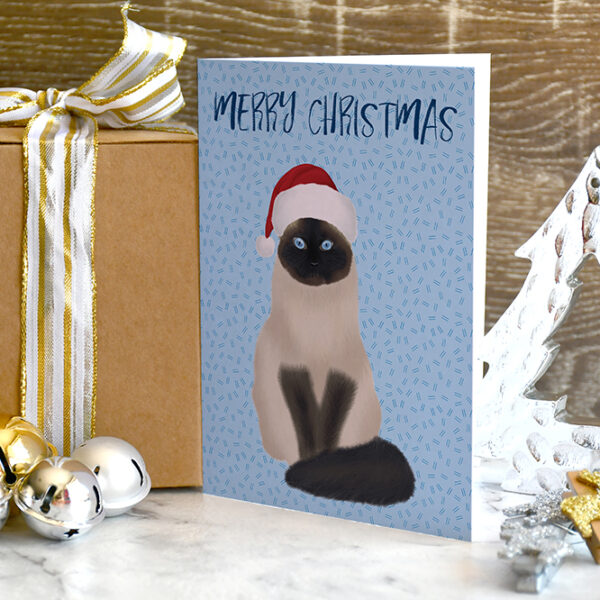 Ragdoll Cat Tojo Christmas Card 3