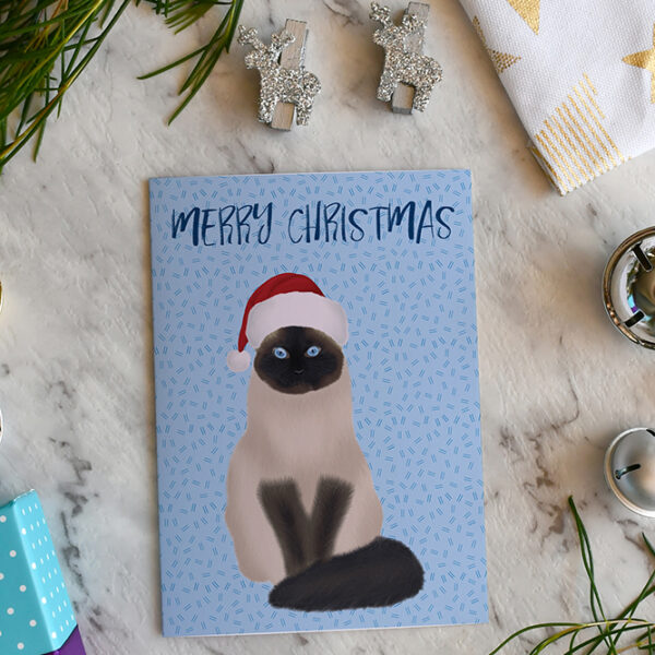 Ragdoll Cat Tojo Christmas Card 4